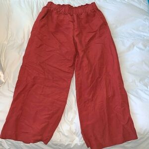 ANN TAYLOR - Petite Linen Blend Wide Leg Trouser Pant - Size MP